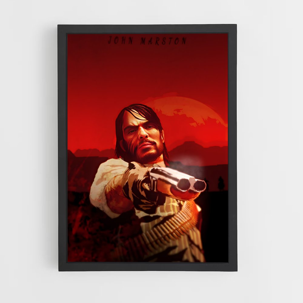 Poster Le Tireur de Ciel Rouge – affiche Red Dead Redemption (vue 2)